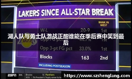 湖人队与勇士队激战正酣谁能在季后赛中笑到最后